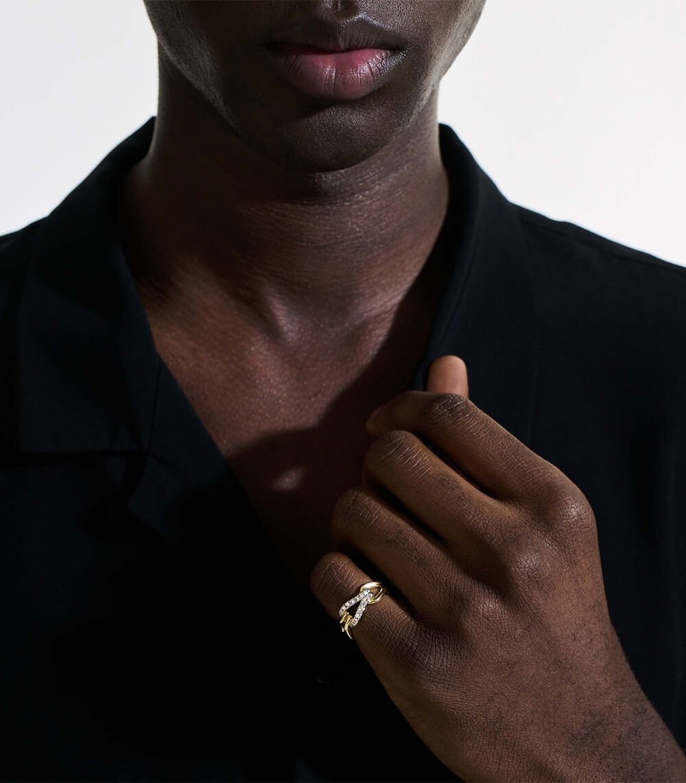 Icon Bracelet, Gold, Silver, Diamonds - Image 4